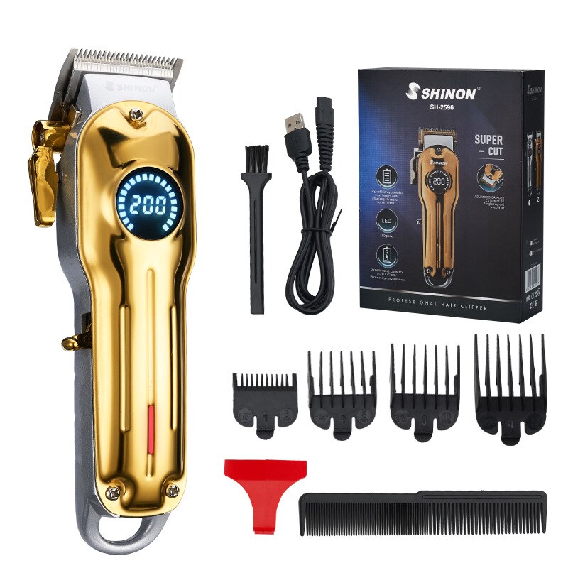 Berufs öl kopf Haarschneidemaschine kabellos USB aufladbare haar Haarschneidemaschine Bart Trimmer haarschnitt LCD Anzeige leistungsstarke Haarschneidemaschine