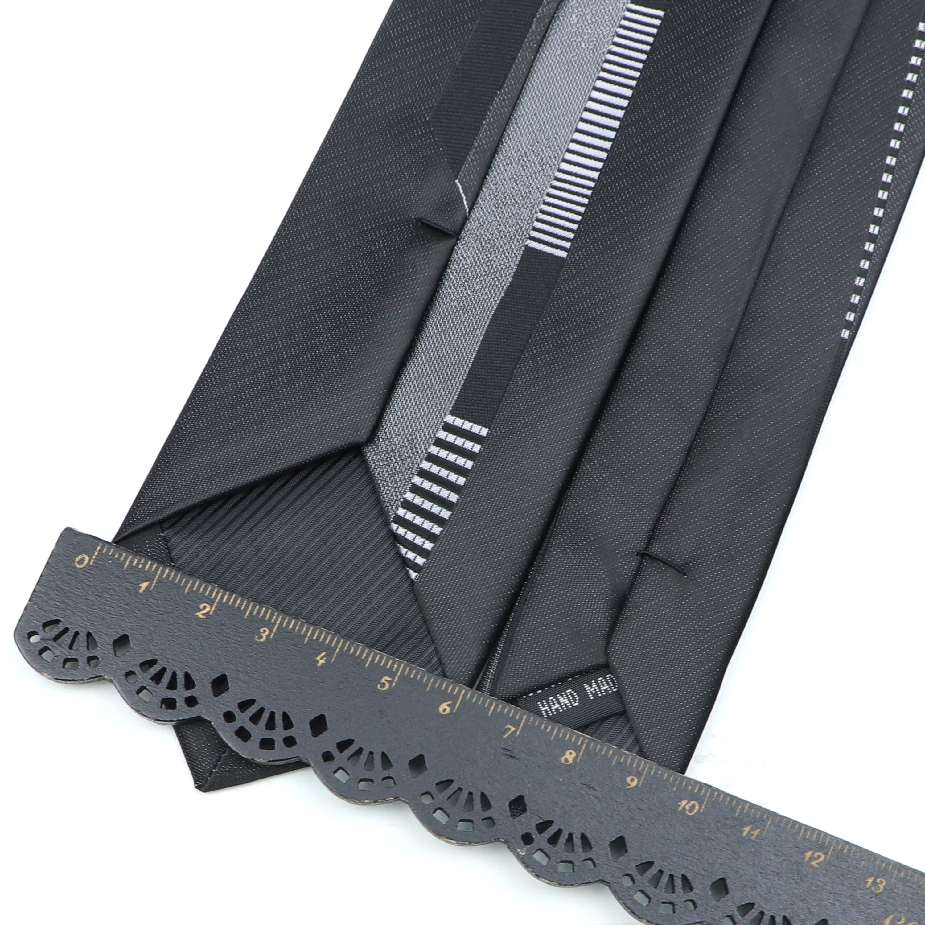 Luksuriøst herreslips jacquardvevd skinny slim 6cm svart blått blomster paisley-slips bankett festskjorte