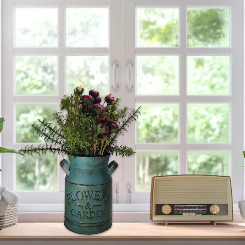 Antyczny niebieski formularz wazon na pączki kwiatów wazon na kwiaty ceramiczne antyczny niebieski rzeźba minimalistyczna sztuka kompozycja kwiatowa uchwyt kadzidła