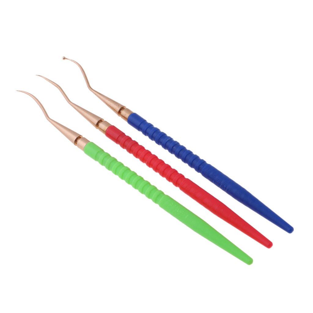 3 Pieces Scuba Diving Handle Brass Pick, O Ring Tool Kit Seal Remover Soft Grip Scuba Diving Repair Tools