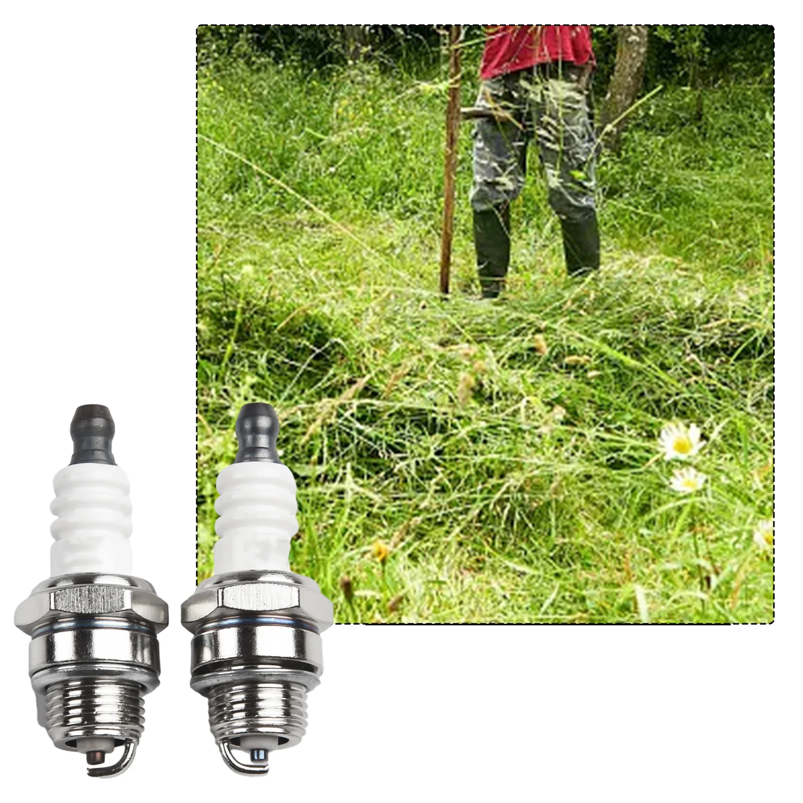 2Pcs For Champion RCJ7Y Spark Plug MULTIPACKS Lawn Mower Trimmer Tool Parts Replacement Spark Plugs	Chainsaw Accessories