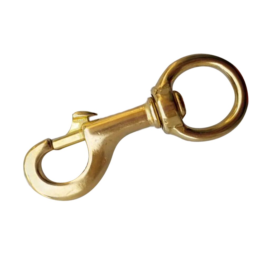 Strong Solid Brass Swivel Eye Single End Snap Hook Clip For Scuba Dive