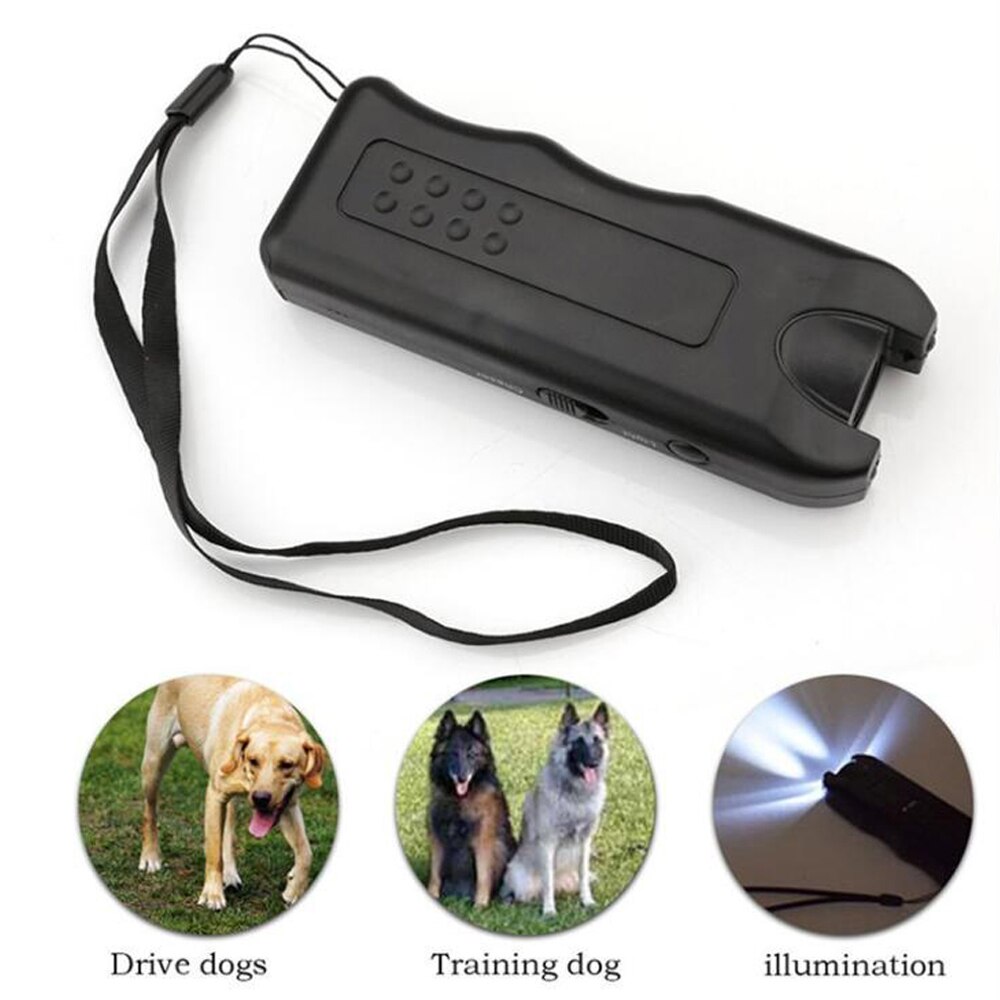 Répulsif à ultrasons pour chiens, appareil Anti-aboiement pour l&#39;entraînement à longue Distance, avec lumière LED, ,