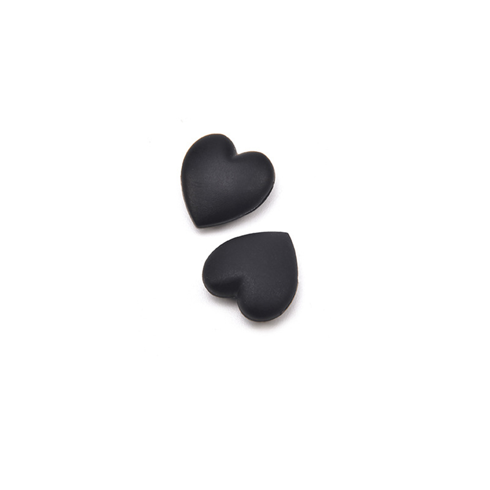 Soporte antideslizante de silicona con forma de corazón para gafas, accesorio elástico para patillas, con gancho para la oreja y espejo: Negro
