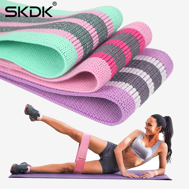 SKDK-bande de résistance des hanches, entraînement pour les jambes, pour le Fitness, pour les fesses, bandes Elstic antidérapantes de Yoga: 3 PIECES
