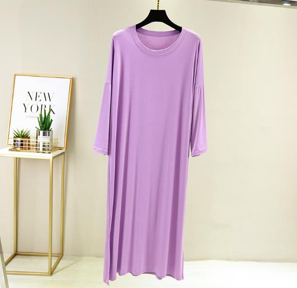 Camisón de algodón para mujer, ropa de dormir suelta, informal, de manga 3/4, vestido de primavera y otoño, novedad