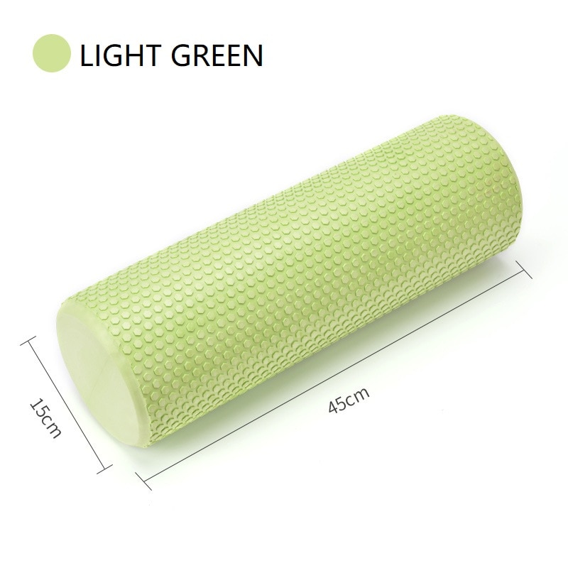 60/45*15cm Solid Yoga Column EVA Fitness Pilates Yoga Foam Roller blocks Train Gym Massage Grid Point Therapy Physio Exercise: 45cm green