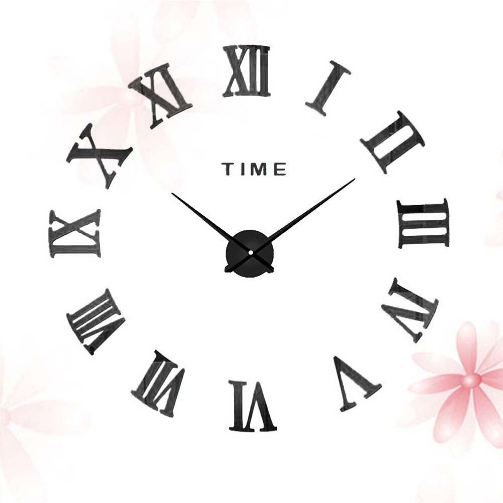 Foreign Trade Best-selling Oversized Wall Clock Acrylic Mirror Surface Oversized Wall Clock Digital Oversized Wall Clock 3D Thre