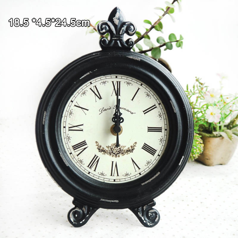 nordisch retro Holz Tisch Uhr Runde Altmodische Schreibtisch Uhr Schlafzimmer Nachttisch Dekoration Heimnutzung Schreibtisch Dekorative Artikel: 6