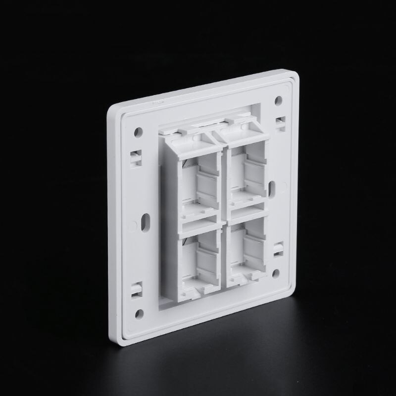 Nuovo Tipo 86 Bianco Faceplate Presa A Piastra A Muro Doppia Porta di Rete LAN Telefono Pannello RJ45 Spina