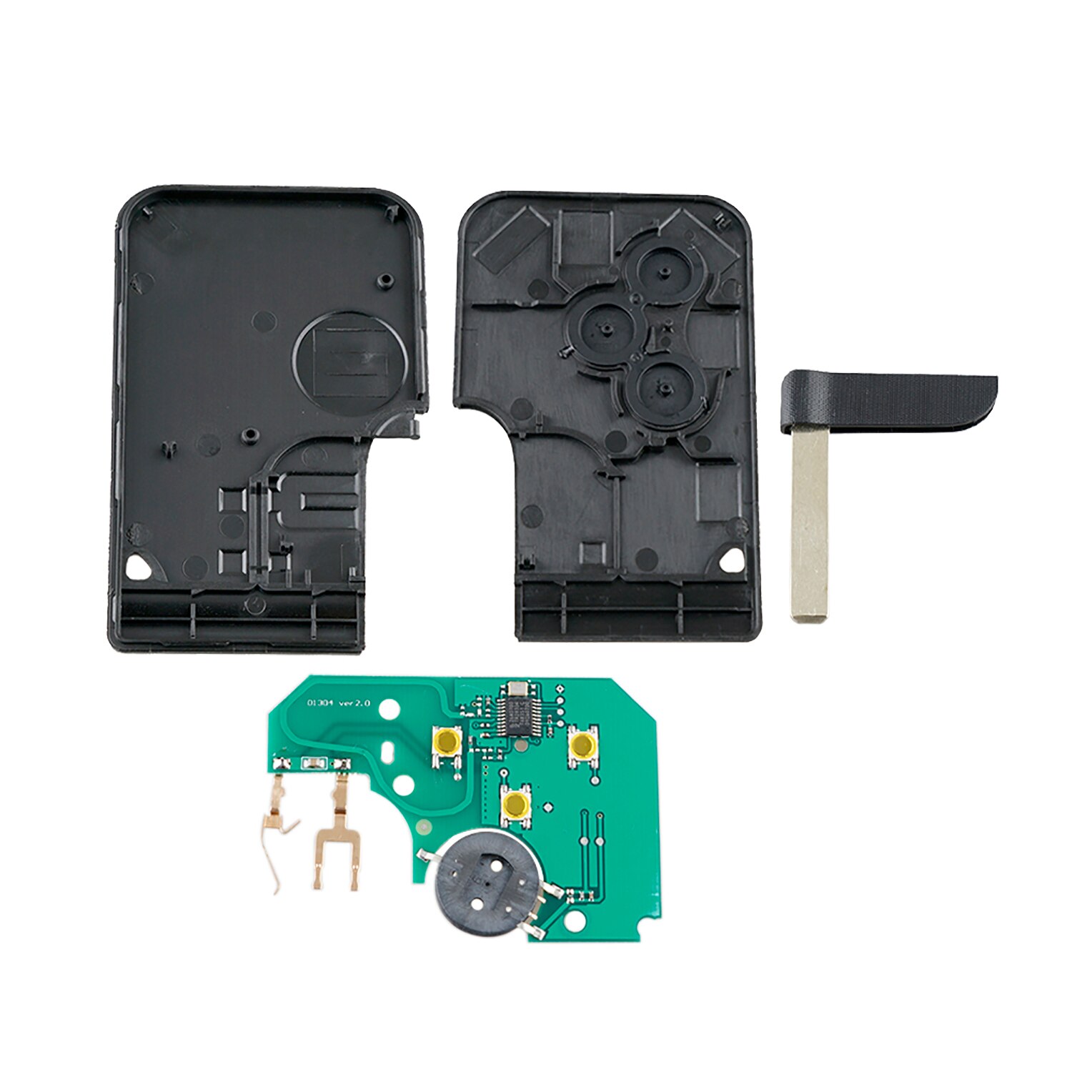Bhkey renault key 433 mhz auton avain renault megane ii scenic ii grand scenic 2003 3 painiketta kaukosäätimen piirilevy ultraääni