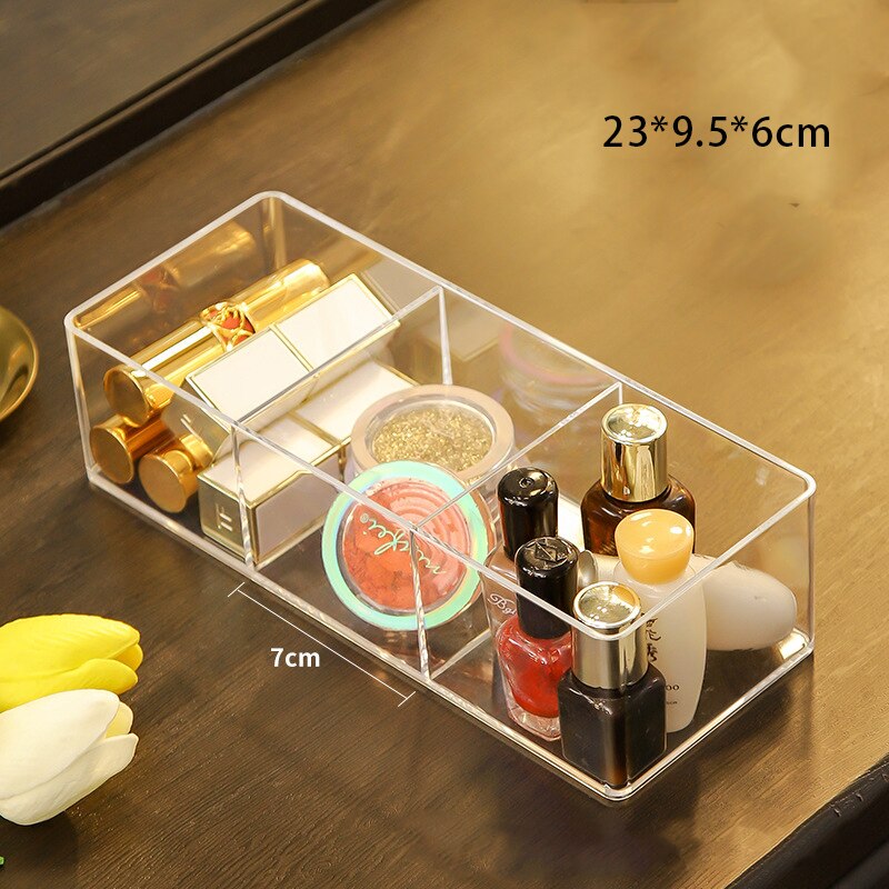 Desktop Clear Acrylic Makeup Layered Storage Box Drawer Storage Compartment Dressing Table Cosmetic Lipstick Finishing Box: SNJ-0007-4