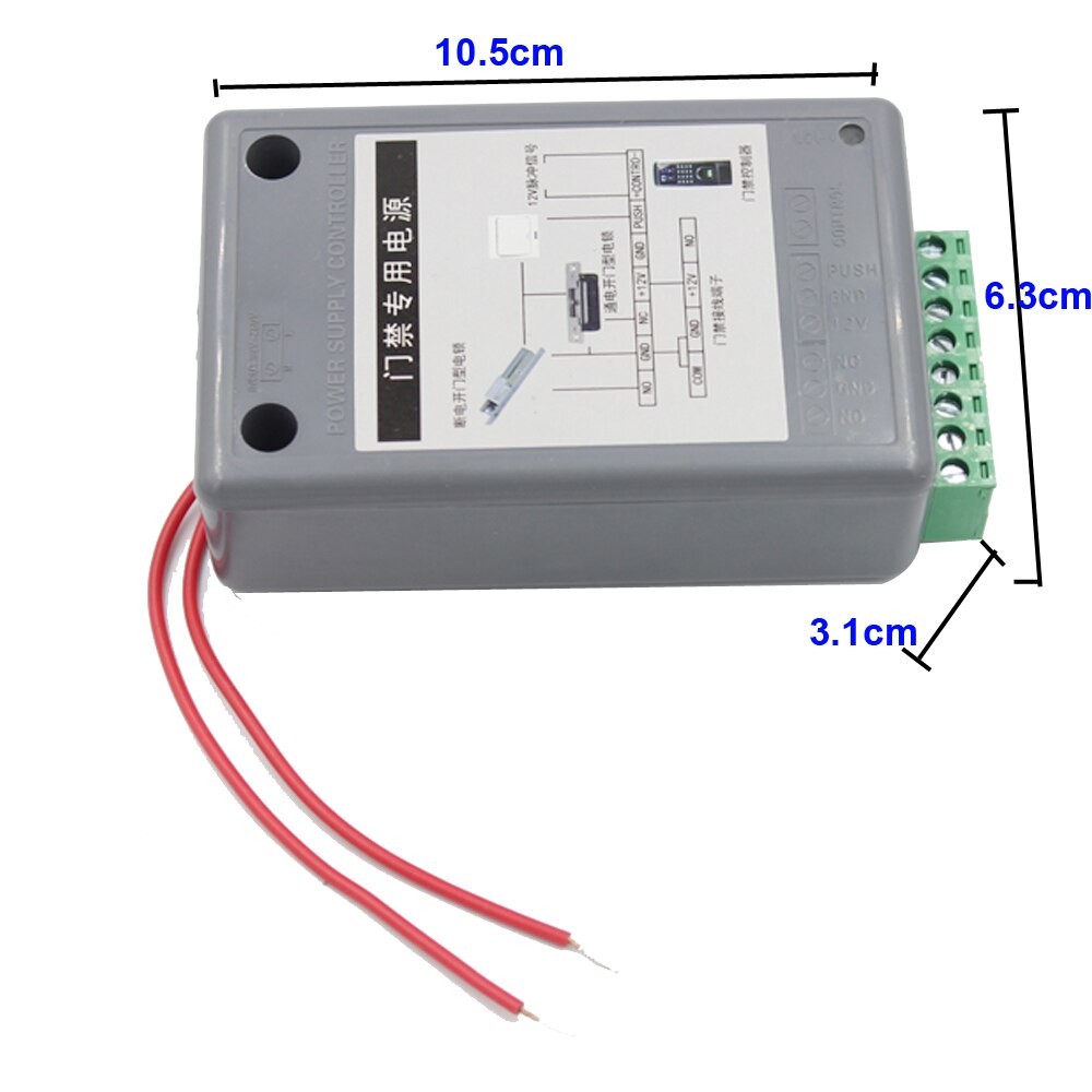 Mini Access Control Power Supplier Adapter Covertor AC 90~260V Door Access Control Power Supply Controller DC 12V 3A