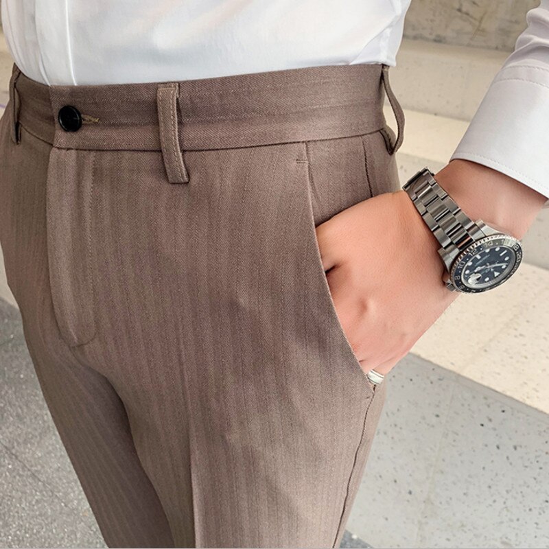 Heren pantalon lente heren pantalon rechte zakelijke broek heren formele broek klassieke heren katoenen pantalon hombre