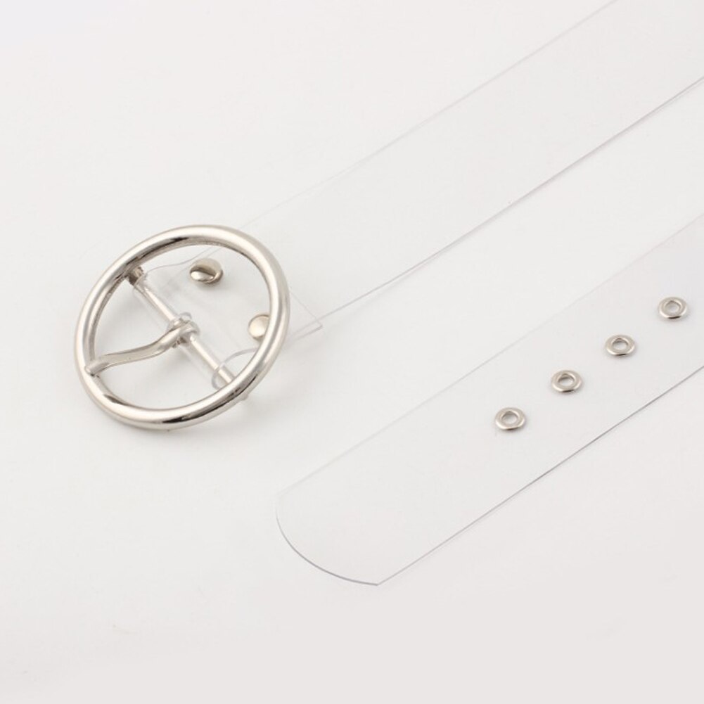 Clear Heart Belt Women Simple Plastic PVC Transparent Dress Belts For Jeans Metal Pin Buckle Trouser Waistband: 4