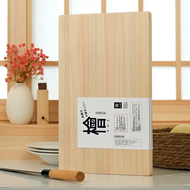 Tabla de cortar japonesa Hinoki, tabla de cortar de madera de ciprés Natural, tabla de cortar de cocina, protección de hoja de alta durabilidad