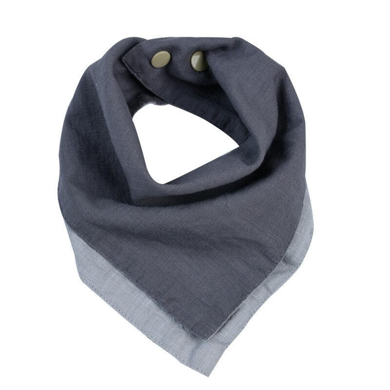 XCQGH Biancheria per Neonati Bavaglini Del Bambino Reversibile Bandana Drool Bib Saliva Asciugamano di Cotone Della Ragazza del Ragazzo Appena Nato Triangolo Sciarpa Tovagliolo Quadrato: Grigio scuro