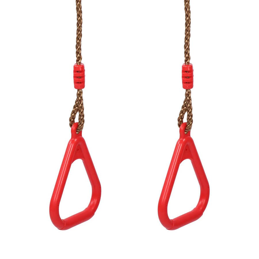 Children Adult Trapeze Bar Pull Up Gym Rings Outdoor Gymnastic Non-slip Triangular Gym Rings