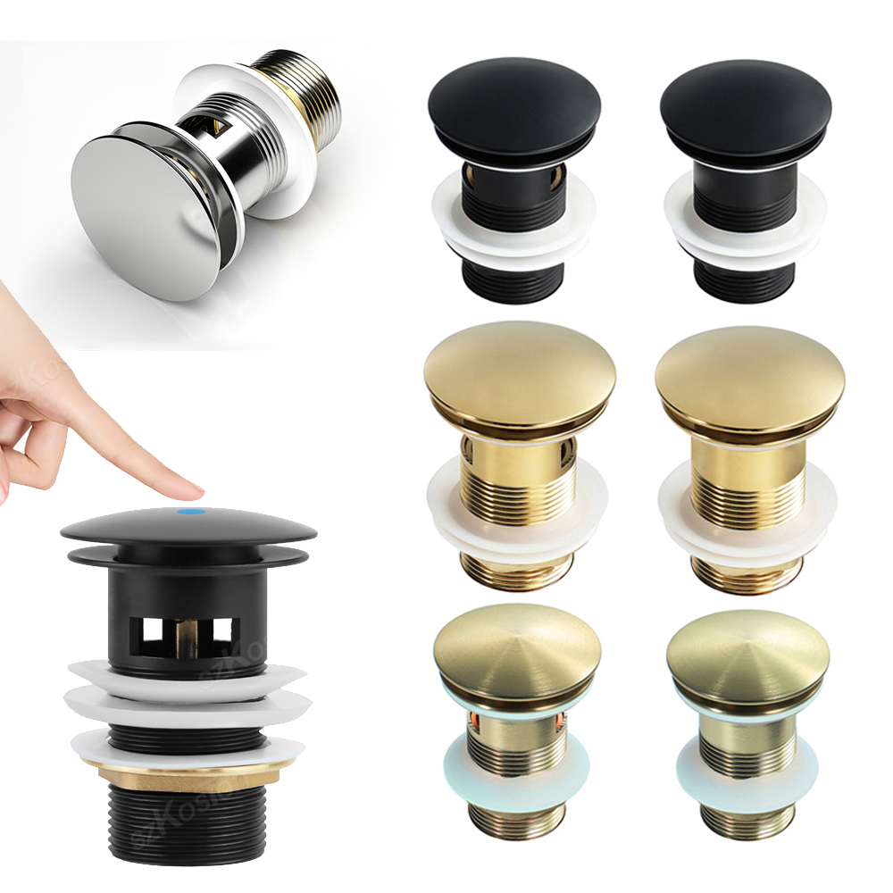 Bathroom Sink Drainer Washbasin Pop Up Drain Plug Waste Stopper With Or Without Overflow Hole Bathroom Appliances Accessories