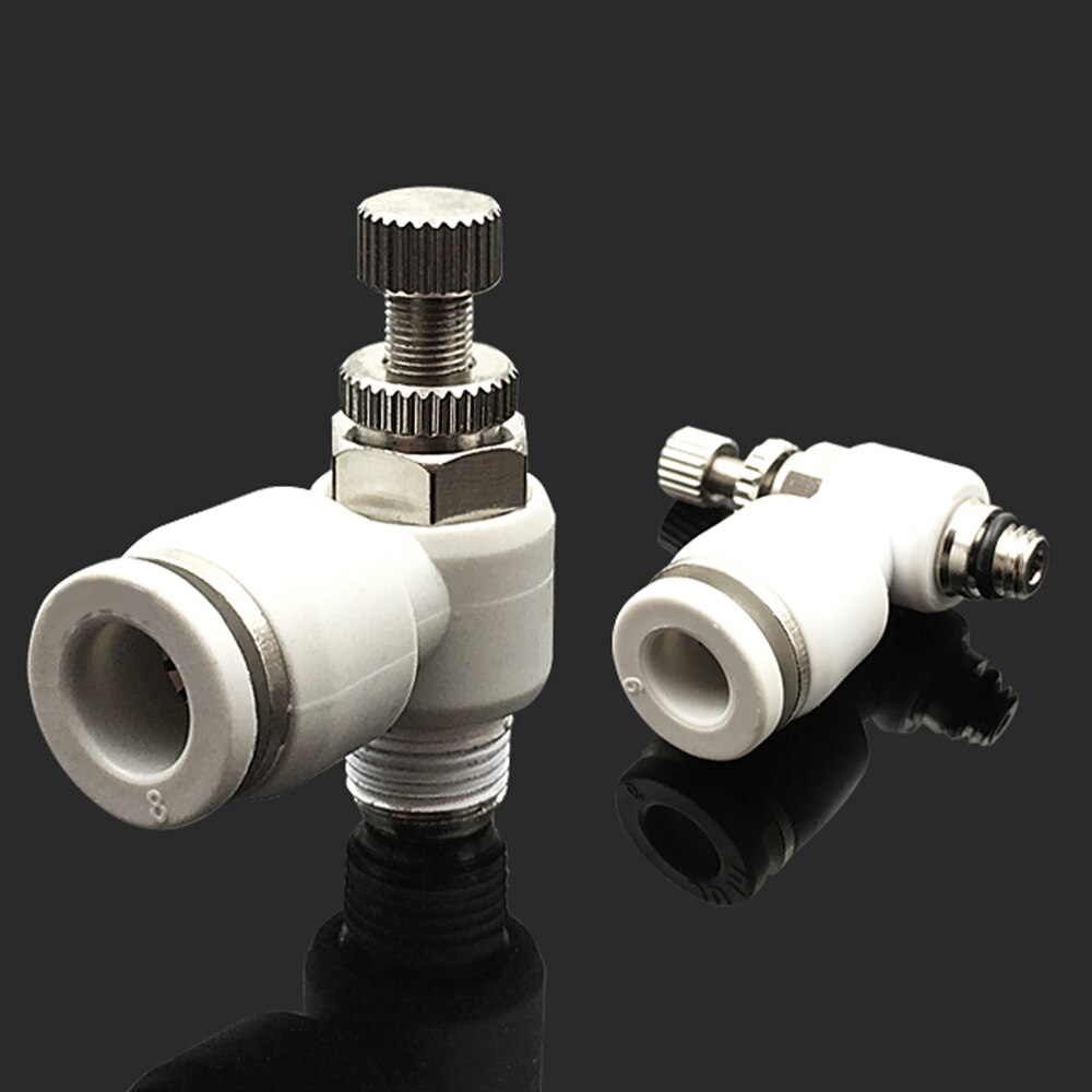 SL pneumatic quick coupling hose 4 6 8 10 12mm M5" 1/8" 1/4" 3/8" 1/2 air speed adjustment control valve acceleration valve