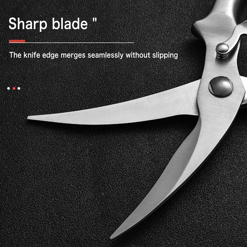 Stainless Steel Poultry Kitchen Chicken Bone Scissor With Safe Lock Cutter Cook Tool Shear Cut Duck Fish Kitchen Tools