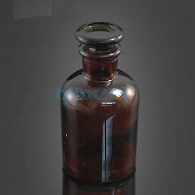 1000ml Brown Glass Narrow Mouth Bottle With Stooper Lab Chemistry Glassware