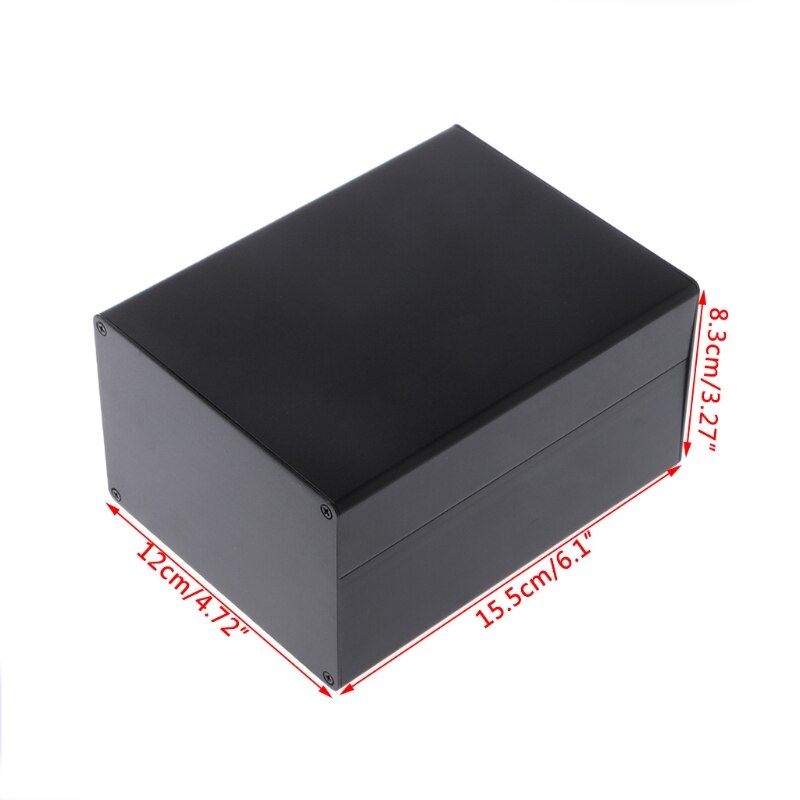 Alu kabinet projektkasse power junction box 155 x 120 x 83mm sort