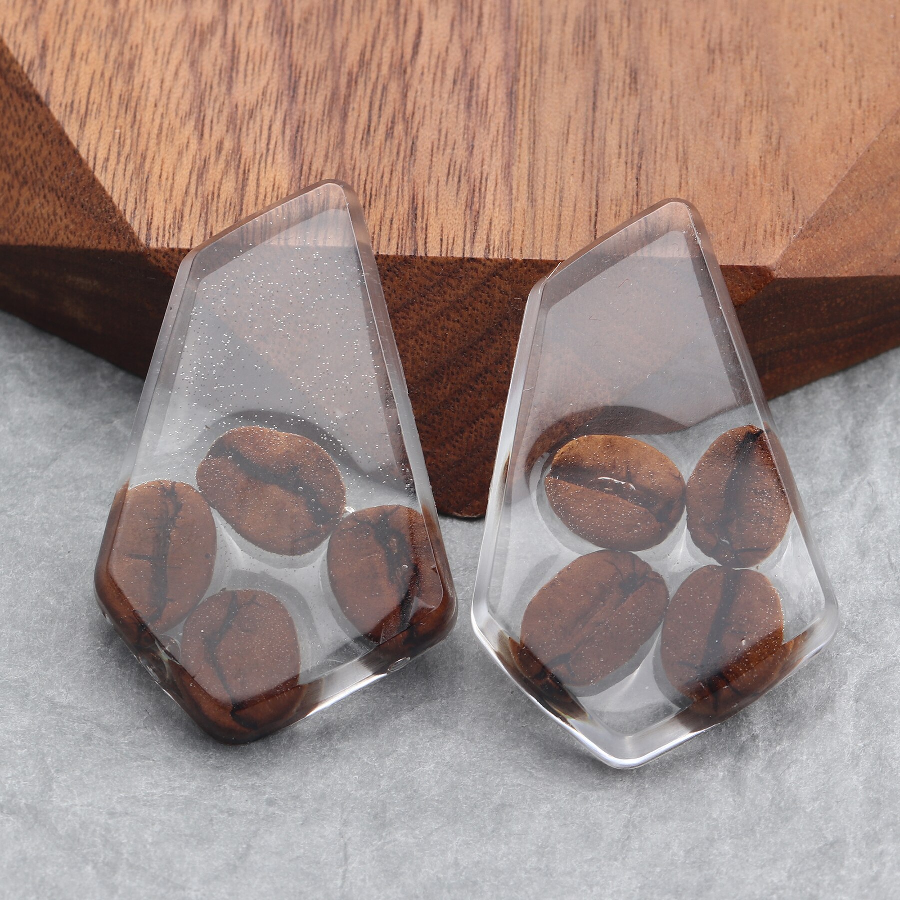 GUFEATHER M677,jewelry accessories,resin,coffee beans,diy pendant,hand made,jewelry findings,jewelry making,diy earring,6pcs/lot