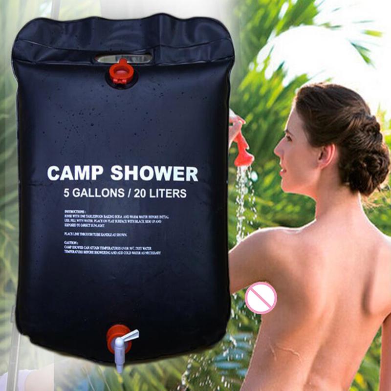 20L Dusche Tasche Faltbare Solarenergie Beheizt Lager PVC Wasser draussen Camping Reisen Wandern Klettern BBQ Picknick Wasser Lagerung