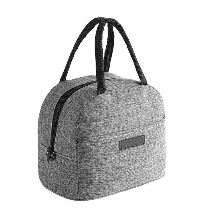 2022 Good Cationic Fabric Waterproof Lunch Bag Women Men Portable Lunch Box Bags Aluminum Foil Insulation Cooler Bag: gray