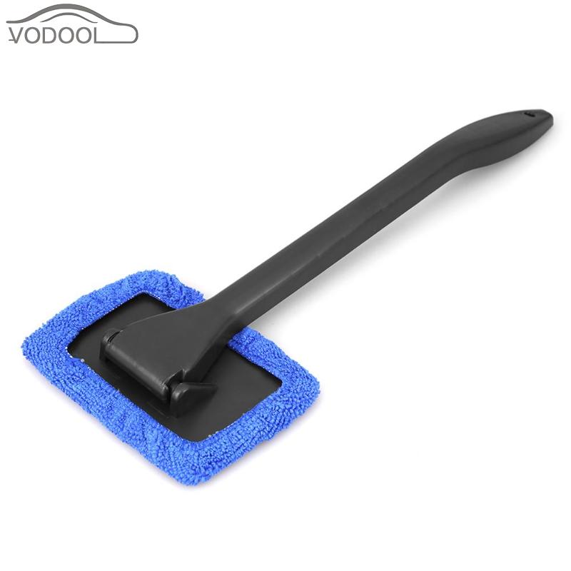 Microfiber Long Handle Car Window glass Cleaning Brush Windshield Cleaner Car Cleaning Care Styling Tools car accessories: D