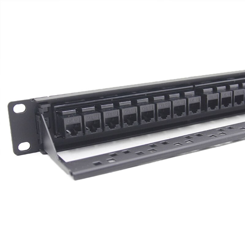 Cable Rackmount Wall Mount 24 Port Unshielded Keystone Jacks Blank Patch Panel