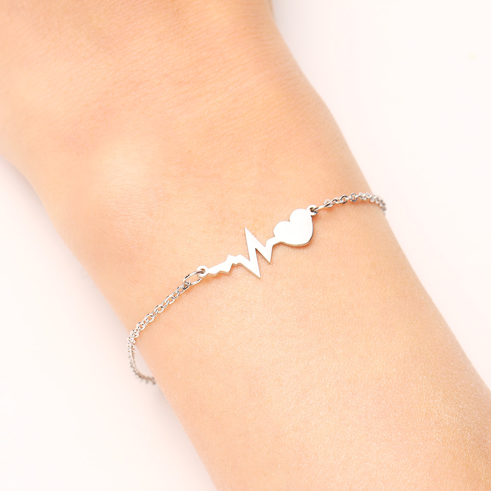 DOTIFI – Bracelet en acier inoxydable pour femmes, couleur or et argent, bijoux de fiançailles