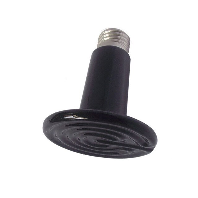 Ampoule de lampe chauffante pour couveuse | 75mm 25W/50W/70W/100W/150W/200W, supérieure, infrarouge noir, émetteur de lumière thermique, ampoule pour couveuse de Pet 220V E27: 25w