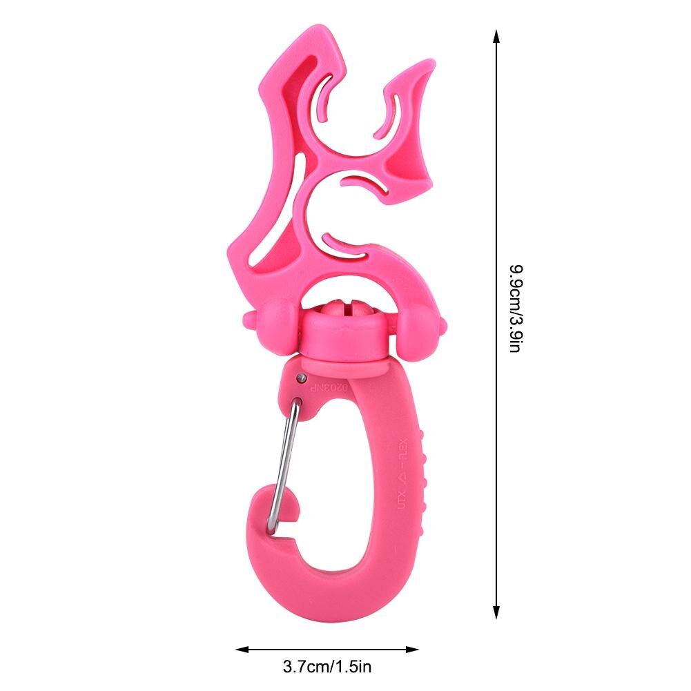 Scuba Diving Dubbel BCD Slanghållare Rostfritt Stål Dykning Snorkling Clip