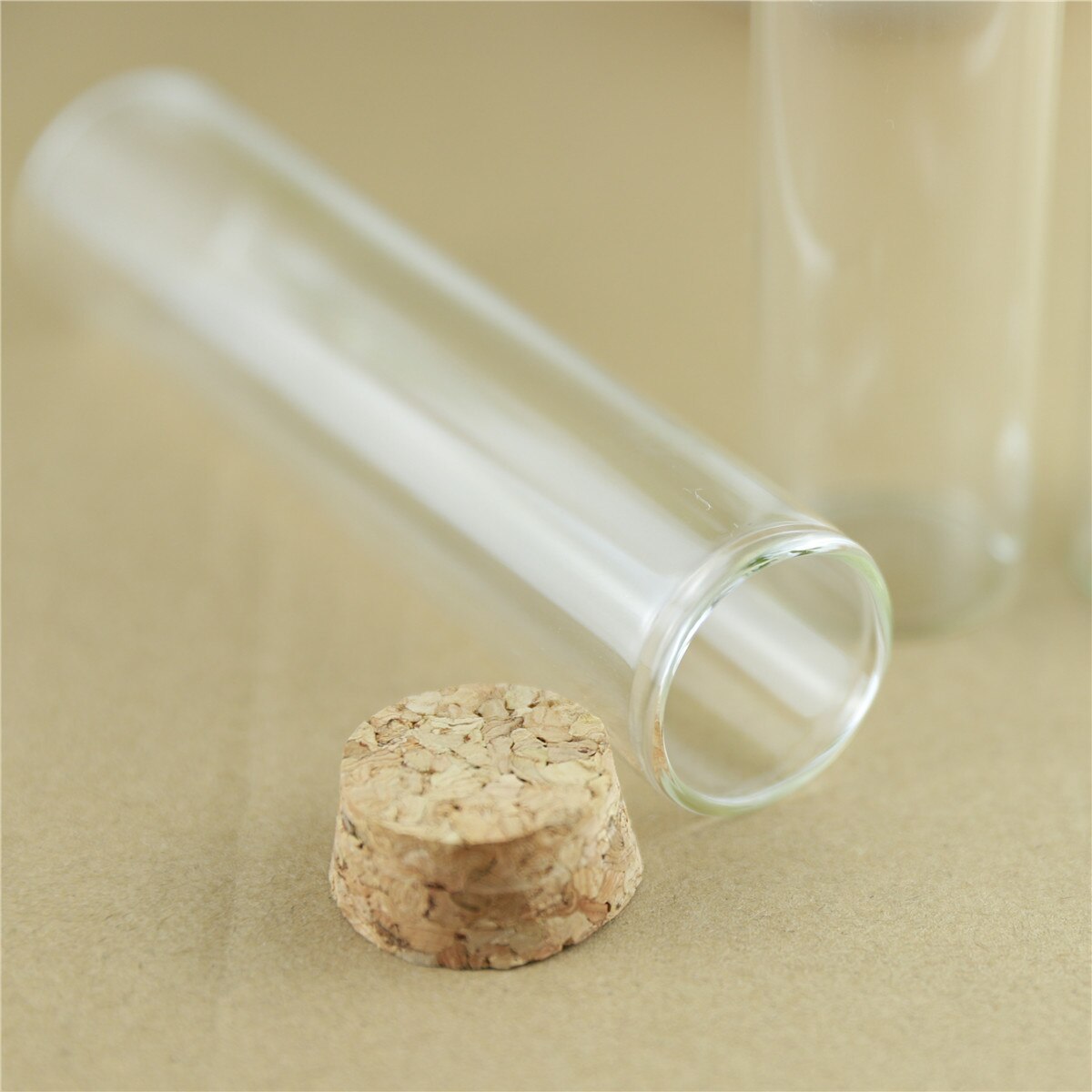 12pcs/Lot Cork In Vitro Glass Bottles Thick Borosilicate Heat-resistant Wishing Bottle Glass Jars Storage Long Glass Container