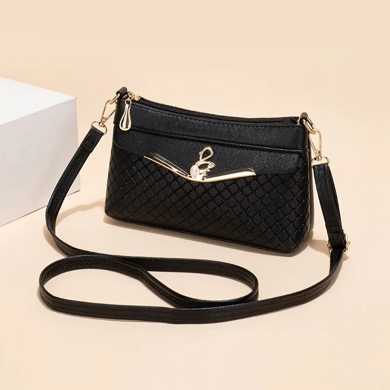 Tassen Dames Dames Tassen Mode Casual Houndstooth Crossbody Wisseltassen Kleine Vierkante Tassen