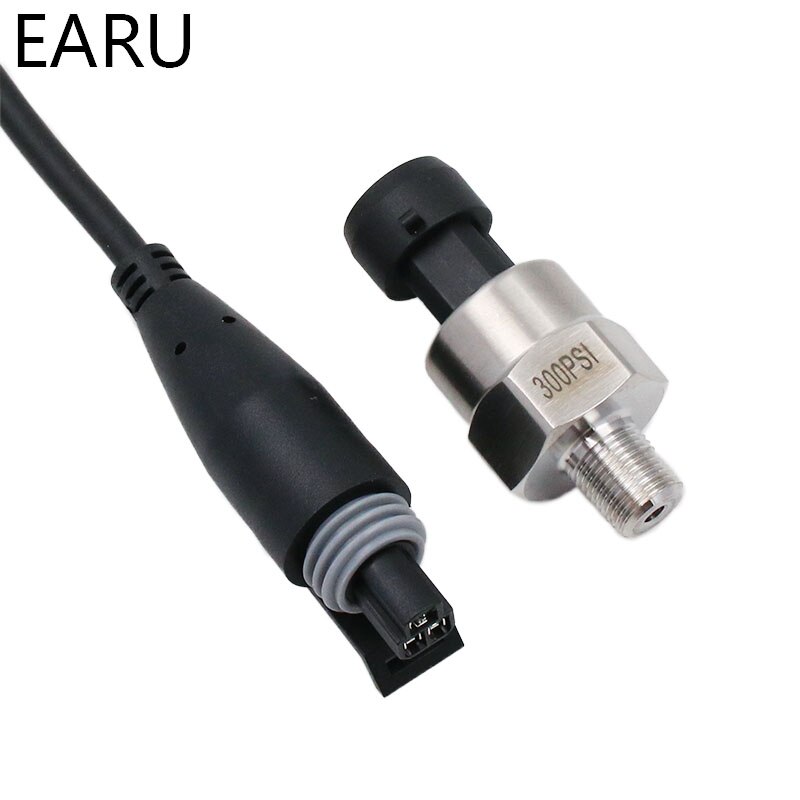 DC 5V 1/8NPT Draad Druksensor Zender Transducer Sender Sensor Voor Olie Brandstof Diesel Lucht Water Roestvrij staal