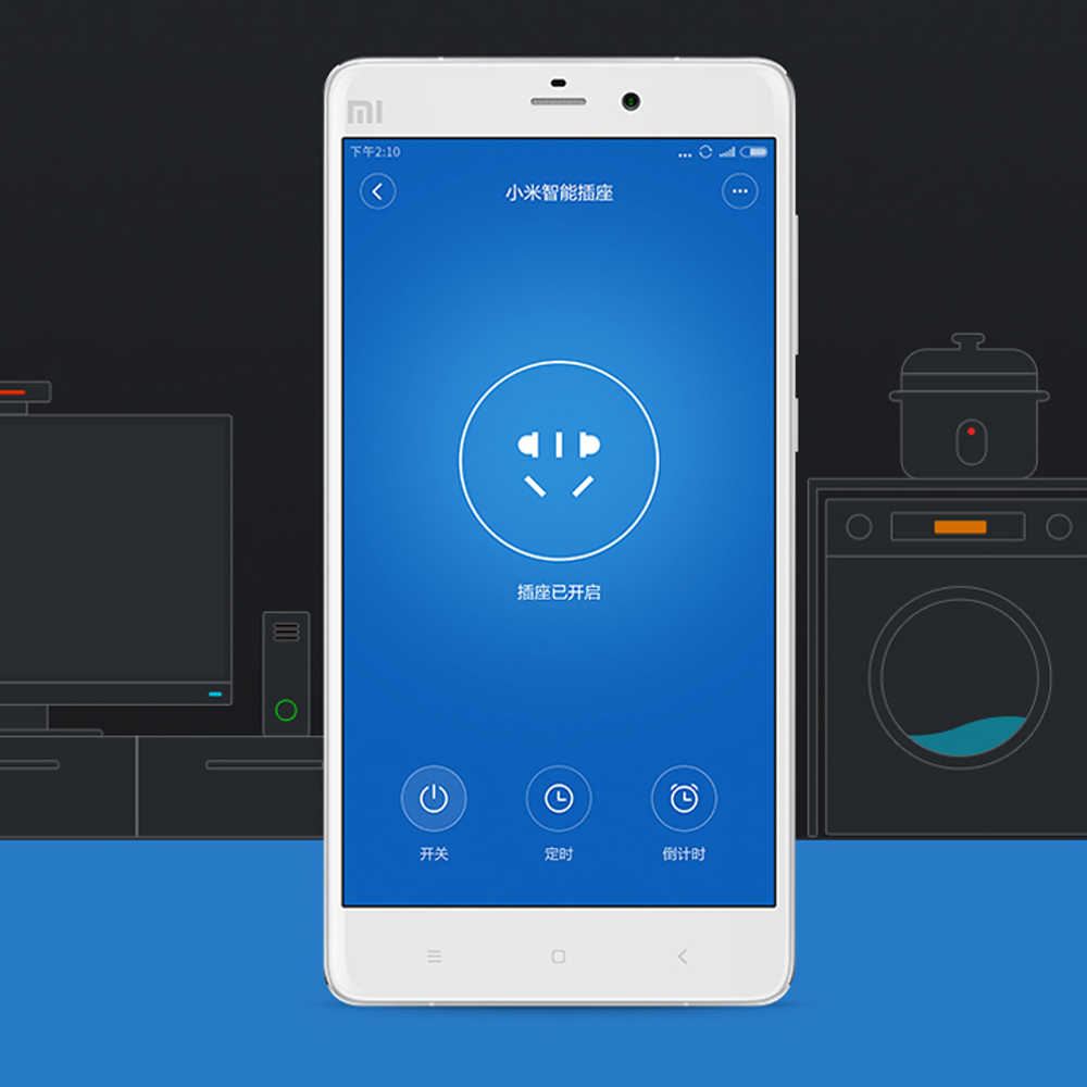 Enchufe inteligente Xiaomi 100% Original, enchufe remoto inalámbrico WiFi básico, adaptador de alimentación y apagado con teléfono