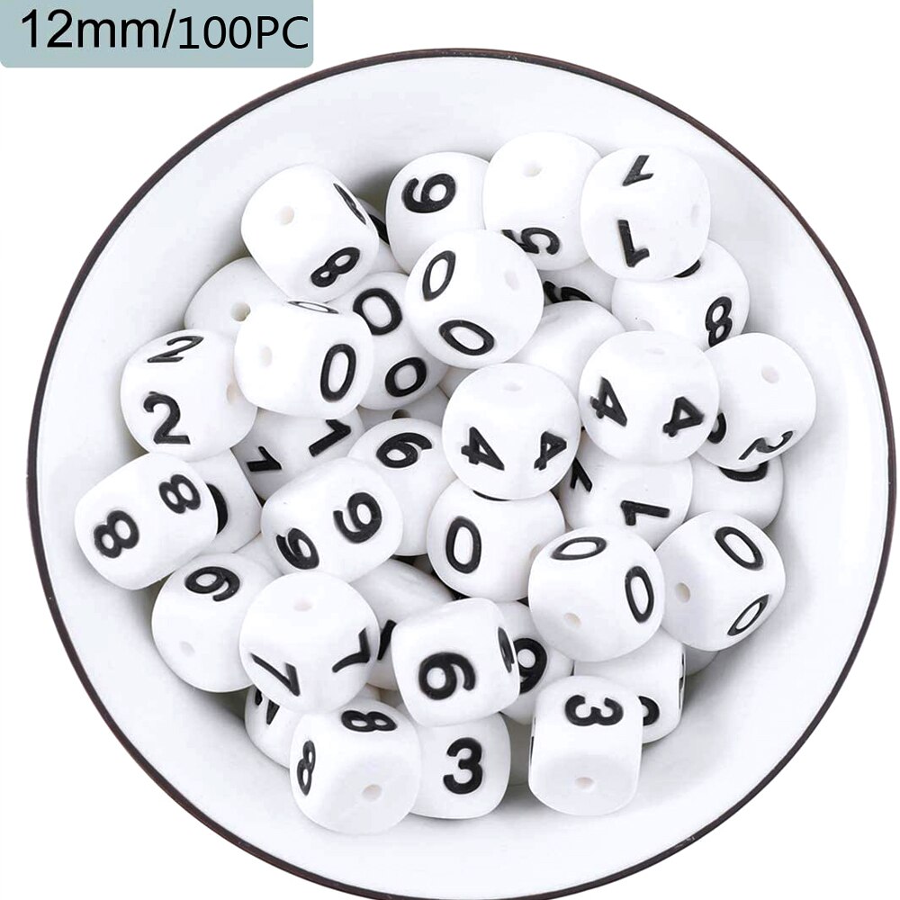 12mm livsmedelsgodkända digitala silikonpärlor för gör-det-själv amningshalsband armband smycken amnings- och tuggbitring för