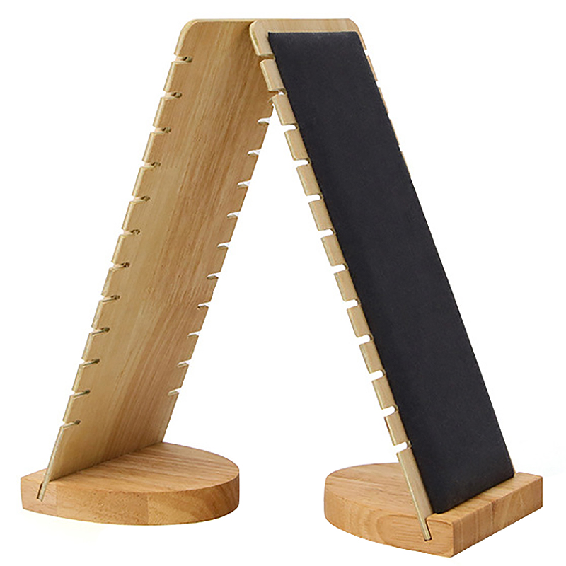 12 Bit Bambus Schmuck Sammlung Display Halskette Ohrringe Armbänder Ringe Lagerung Display Halterung Halter Schaufenster Organizer