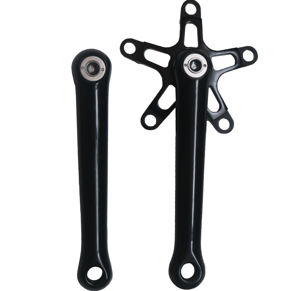 110mm 110BCD 130BCD 130mm 170mm bicicleta plegable manivela conjunto por carretera bicicleta brompton 47T 53T 56T 58T 60T engranaje: 110mm BCD Black