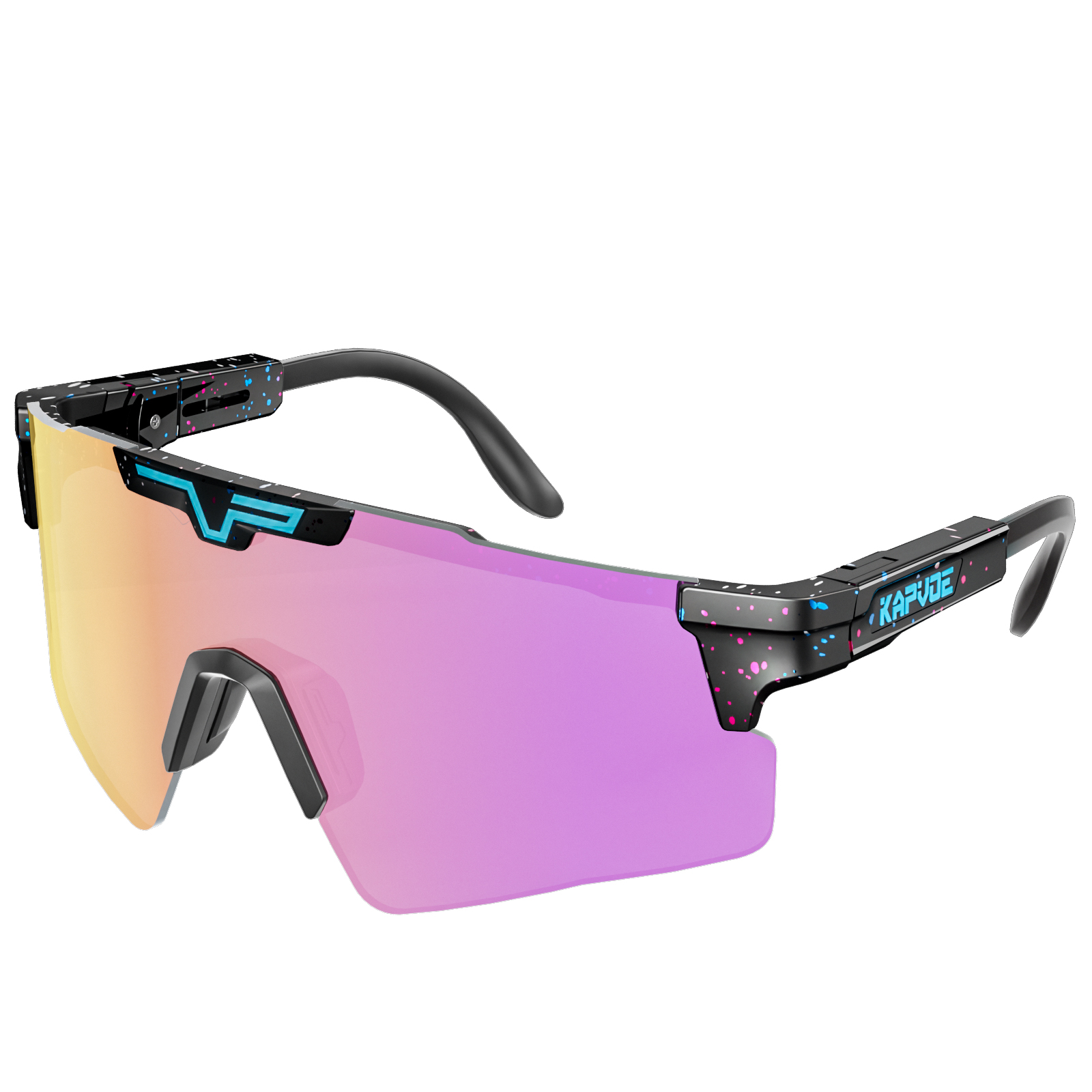 KAPVOE-Óculos De Sol De Ciclismo Polarizados Para Homens E Mulheres, Óculos De Esportes Ao Ar Livre, Óculos De Bicicleta, Bicicleta De Estrada, MBT, UV400: Vermelho