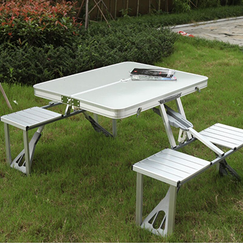 Portable Folding Table And Chair Outdoor Picnic Foldable Aluminum Desk Chair