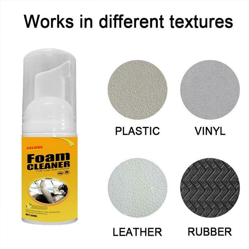 Car Interior Cleaning Foam Cleaner Car Seat Interior Car cleaner Auto Leather Clean Wash Multi-function foam cleaner Parts