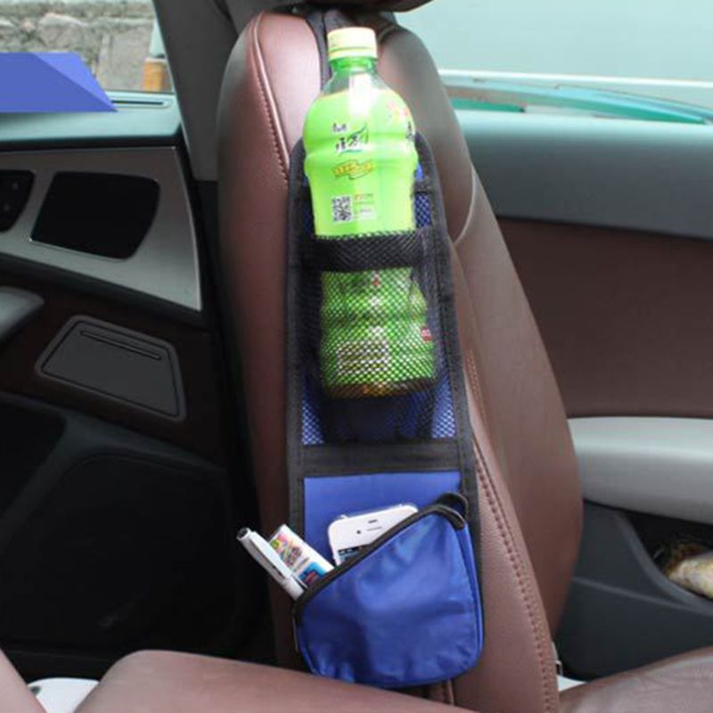 Auto Car Side Seat Pocket Organiser Tidy Accessory Storage Collector Hang Bag Pouch Cup Holder