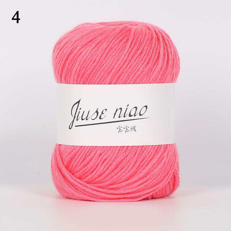 Colorful Durable Milk Fiber Wool Hand Knitting Colorful Thread Baby Comfortable Eco-dyed Cotton Yarn Worsted Wool Needlework