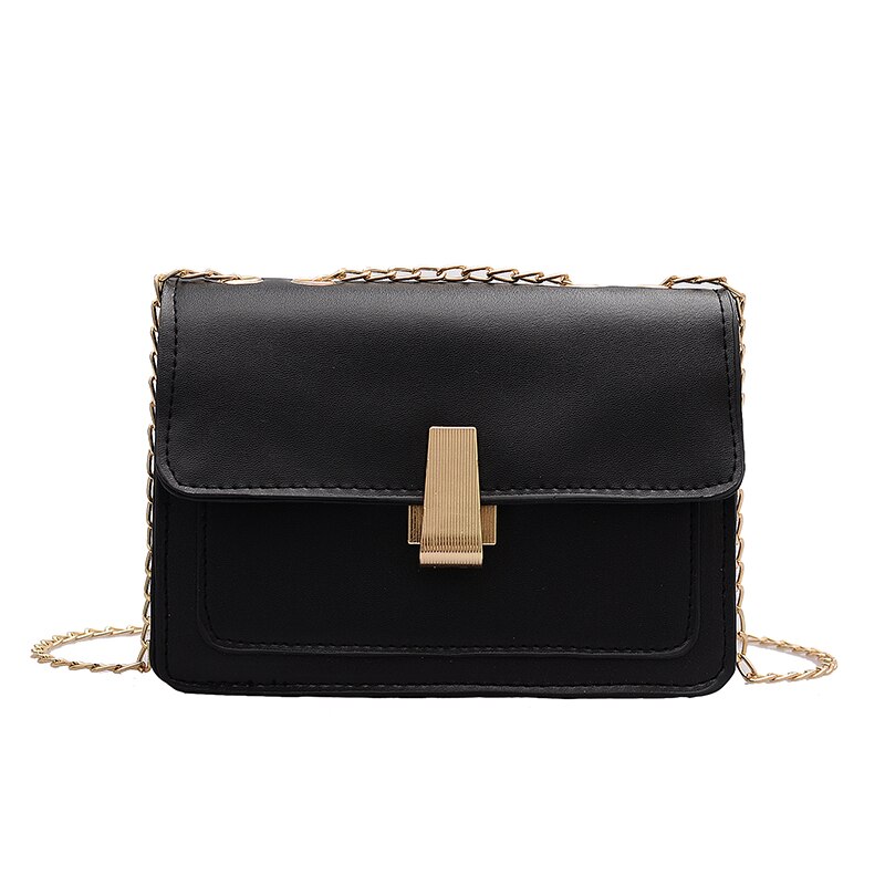 Eenvoudige damestas met klep, klein vierkant pakket, pu crossbody tas, schoudertas, messengertas, handtas