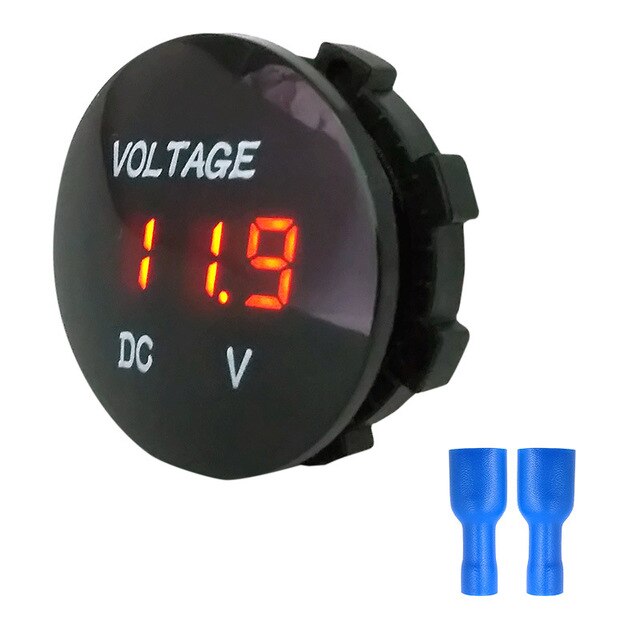 DC12V-24V Digital Voltmeter Mit Rotem LED-Panel – Spannungsmesser Für Auto, Motorrad Oder Boot