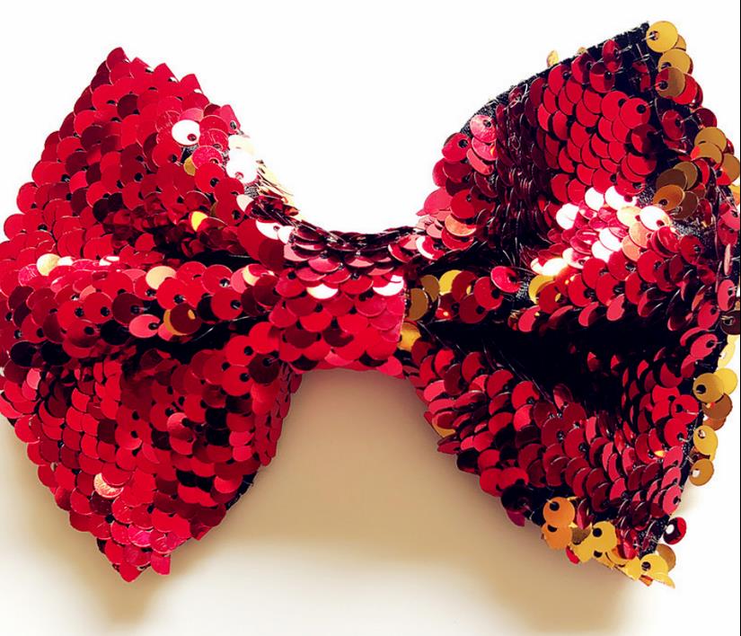 Schattige babymeisjes glitter pailletten strik haarspeld strik haarspeld hoofddeksel: 4